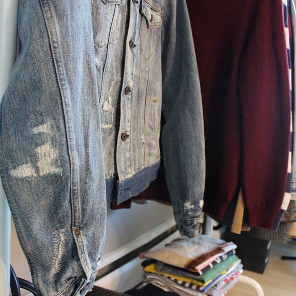 Scotch and Soda Distressed Two-Tone Denim Jacket - Picture 6 of 6